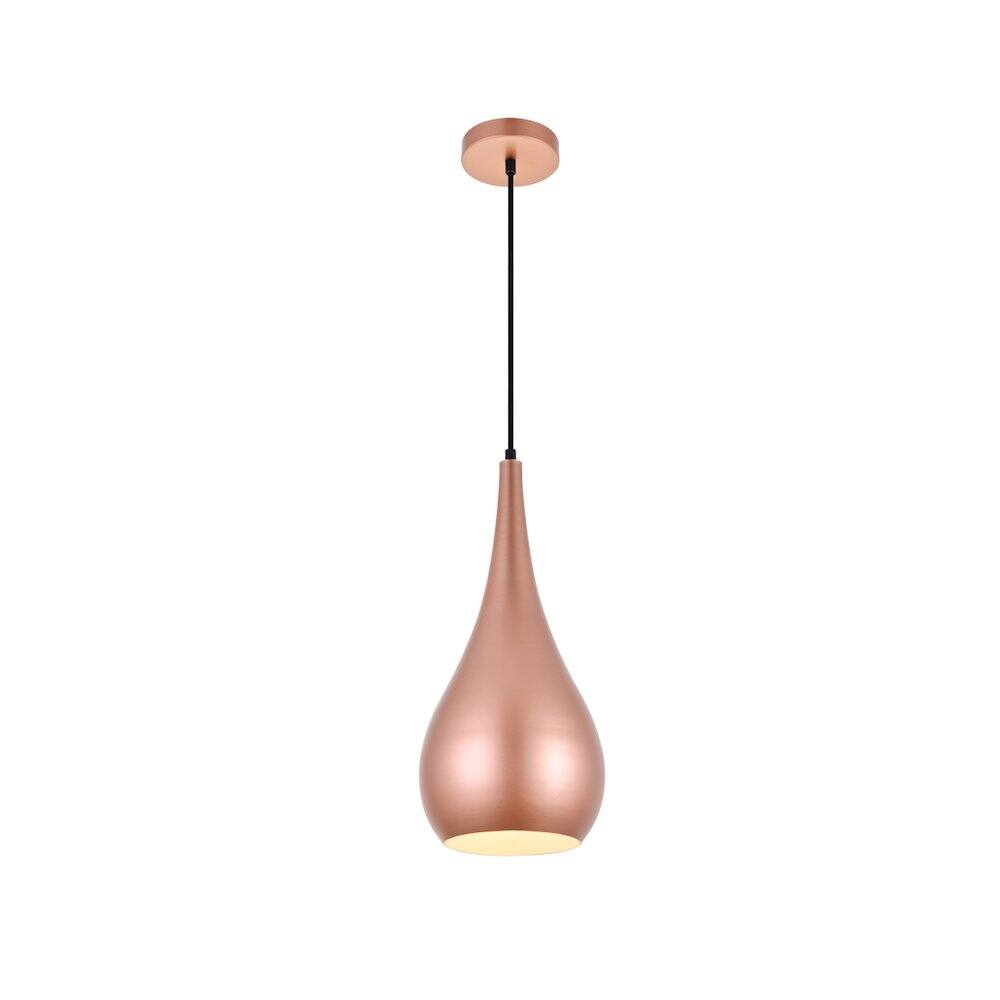 Alt View 3. Living District - Nora 1 Light Honey Gold Pendant - Honey Gold.