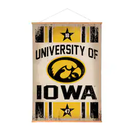 Evergreen Enterprises - Iowa Hawkeyes 36" x 54" Large Canvas Wall Art Tapestry with Wood Frame - Multicolor