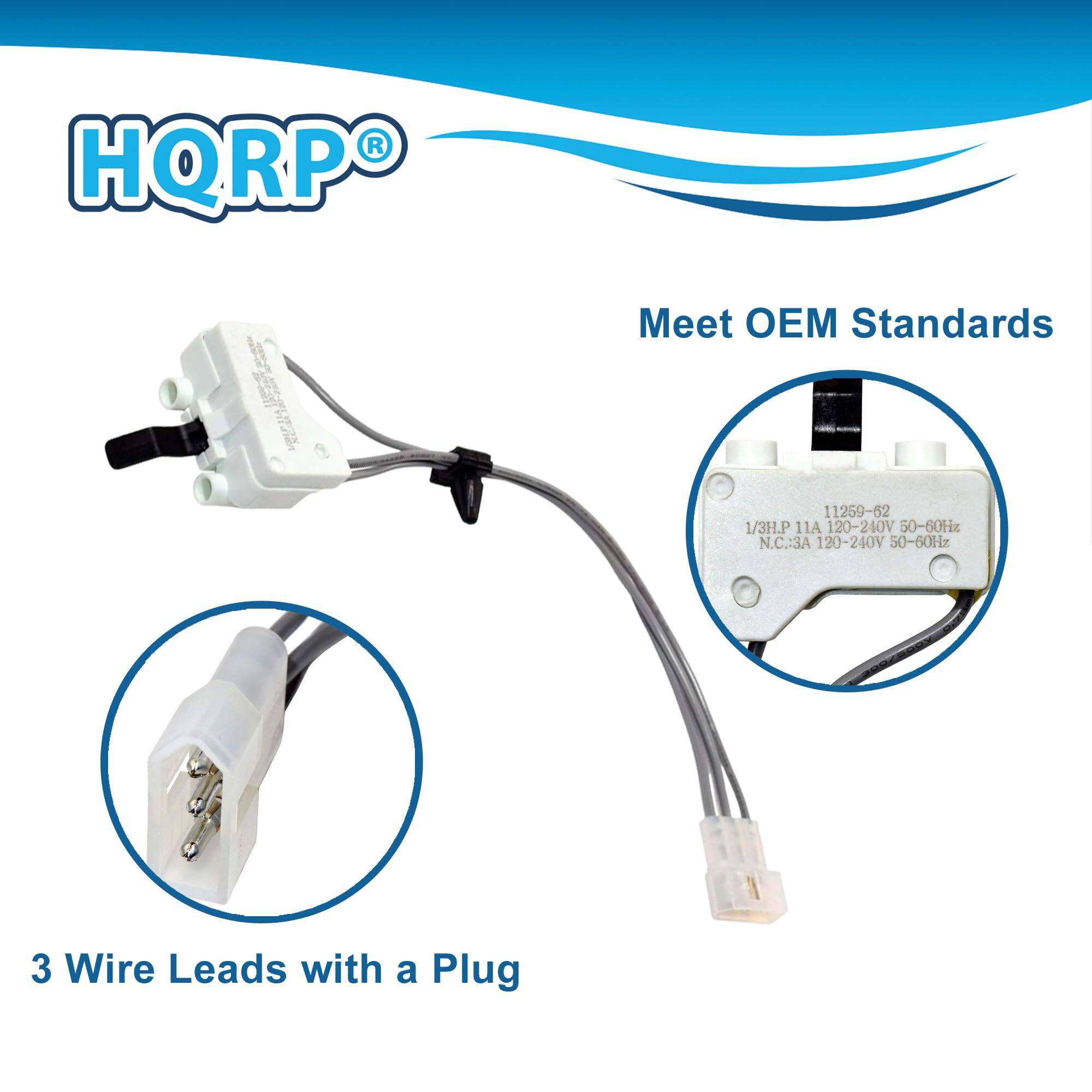 HQRP Meet OEM Standards  
11259-62  
1/3H.P 11A 120-240V 50-60Hz  
N.C.: 3A 120-240V 50-60Hz  
3 Wire Leads with a Plug