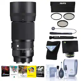 Bundle - Sigma - 105mm f/2.8 DG DN ART Macro Lens for Sony E w/PC Software Acc Kit