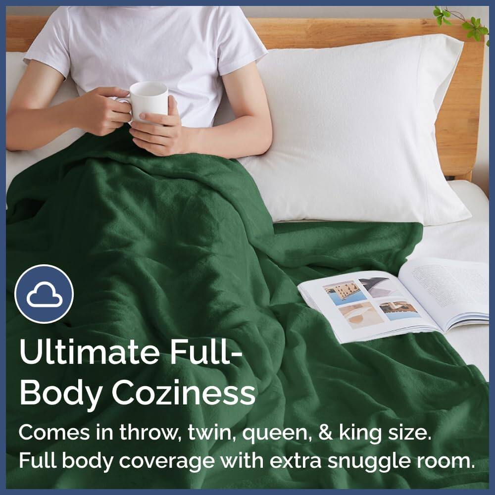 Ultimate Full-Body Coziness  
Comes in throw, twin, queen, & king size.  
Full body coverage with extra snuggle room.