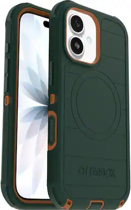 OtterBox - iPhone 17 (Only) - Defender Series Case - Case Only - Snaps on MagSafe - Tough - Rugged & Durable - Green Intrigue