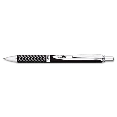 Alt View 1. Pentel - Pentel Alloy Roller Ball Retractable Pen, Medium Point, Black Ink (BL407A).