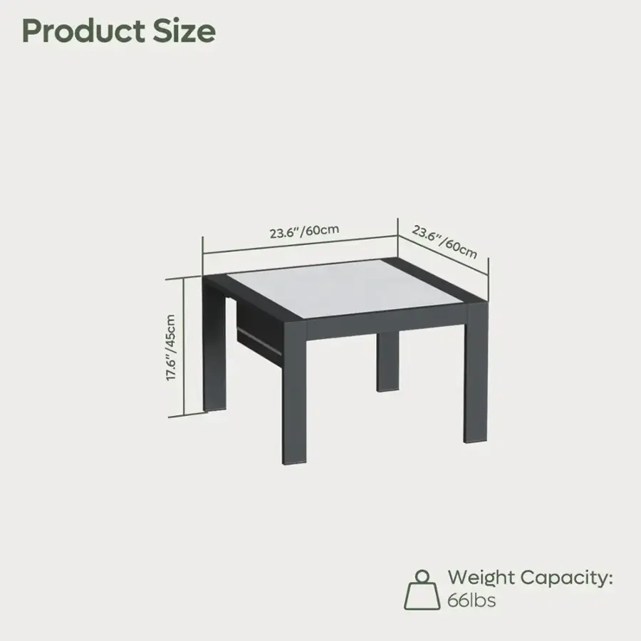 Product Size: 17.6" / 45cm 23.6" / 60cm 23.6" 23.6" / 60cm 23.6" - Weight Capacity: 66lbs