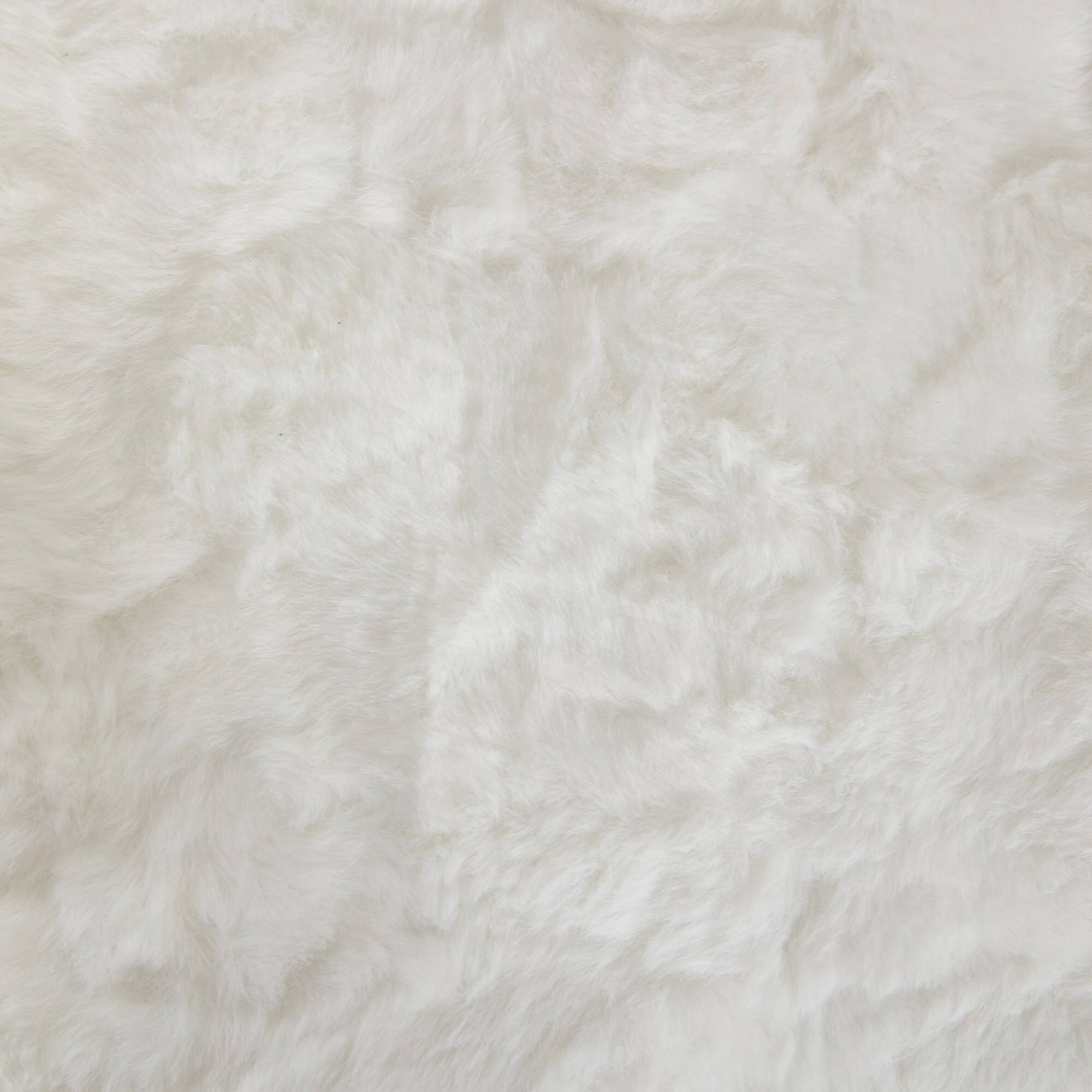 Alt View 7. GOODSILO - Faux Fur Swivel Office Chair with Ergonomic Design and Adjustable Height for Home Office or Vanity Use - Ivory.