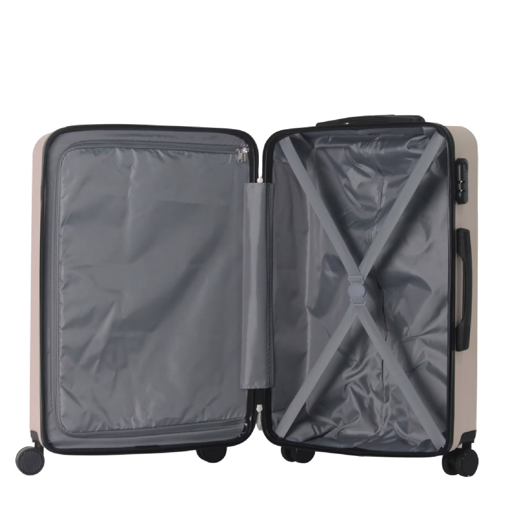 Alt View 10. Bestier - 3-Piece ABS Hardshell Luggage Set (20”/24”/28”) with Spinner Wheels, Lightweight Durable Suitcases - Misty Rose Pink.