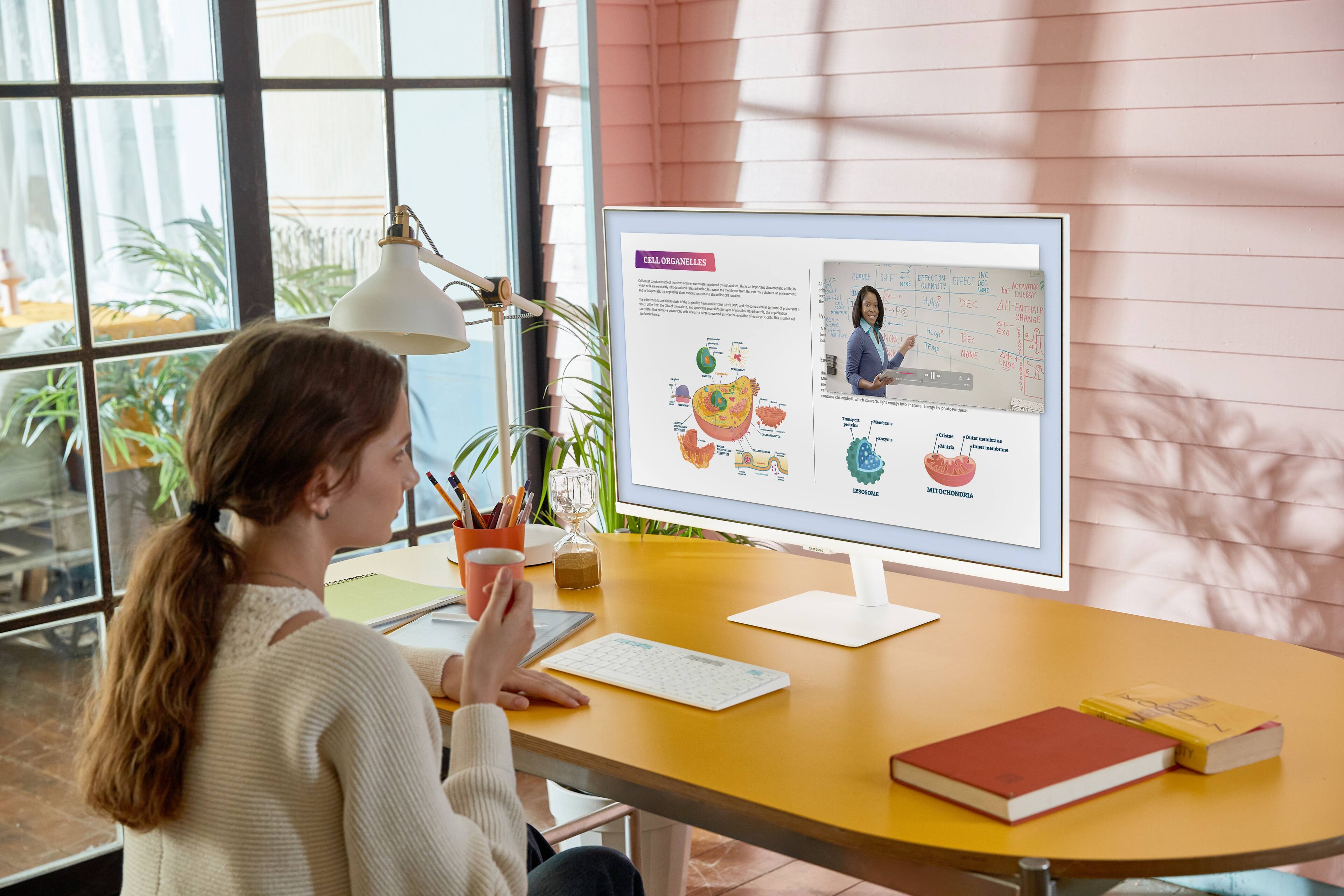 Alt View 28. Samsung - AM500 Series 27" LED FHD Smart Tizen Monitor - White.