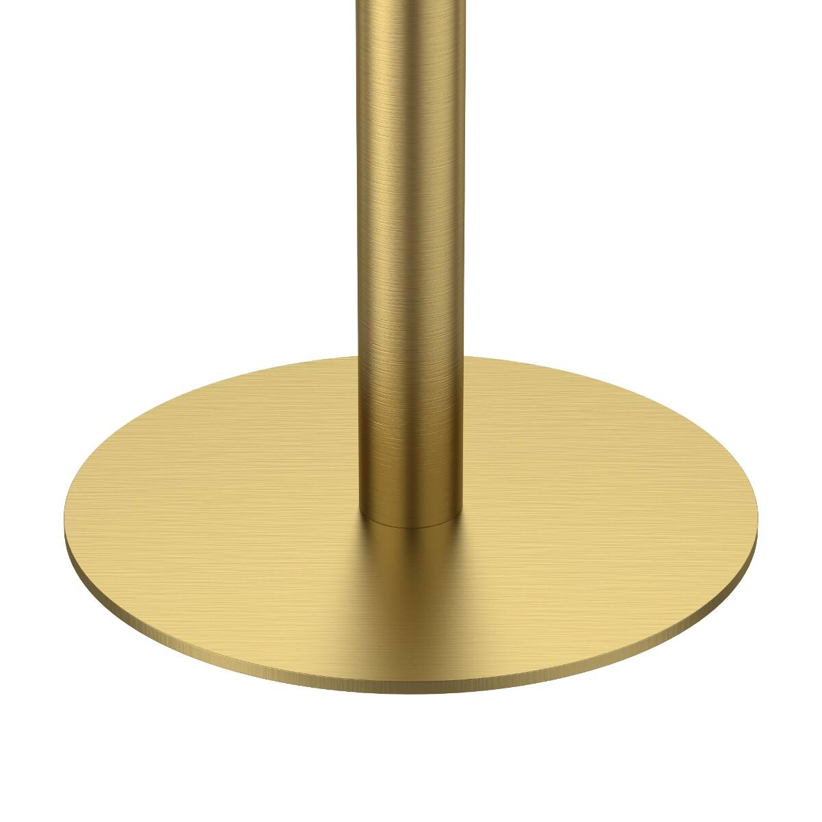 Loheer 31.5 inch Square Dining Table, Sintered Stone Tabletop, Gold ...