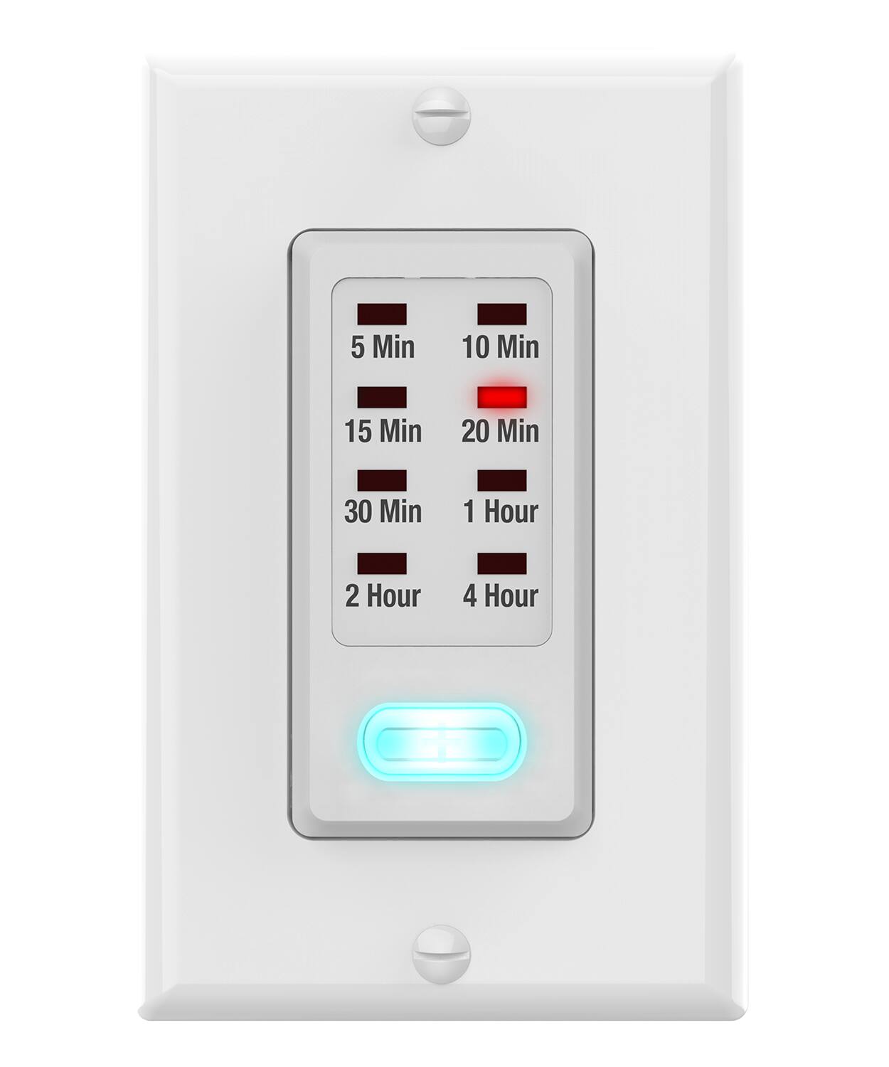 Fosmon - [UL Listed] Multifunctional In-Wall 8-Preset Countdown Timer Switch for Fans and Lights - 1 Pack - White