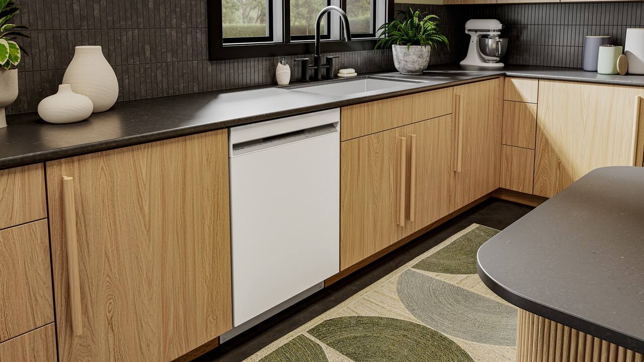 Alt View 9. KitchenAid - 24" Front Control Built-In Stainless Steel Tub Dishwasher with Third Level Utensil Rack and 47 dBA - White.