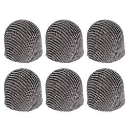Unique Bargains - 6pcs 7.5mm Mesh Fiber Replacement Tips for Capacitive Stylus Pen for Tablets Phones - Gray