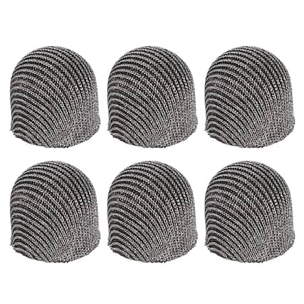 Front. Unique Bargains - 6pcs 7.5mm Mesh Fiber Replacement Tips for Capacitive Stylus Pen for Tablets Phones - Gray.