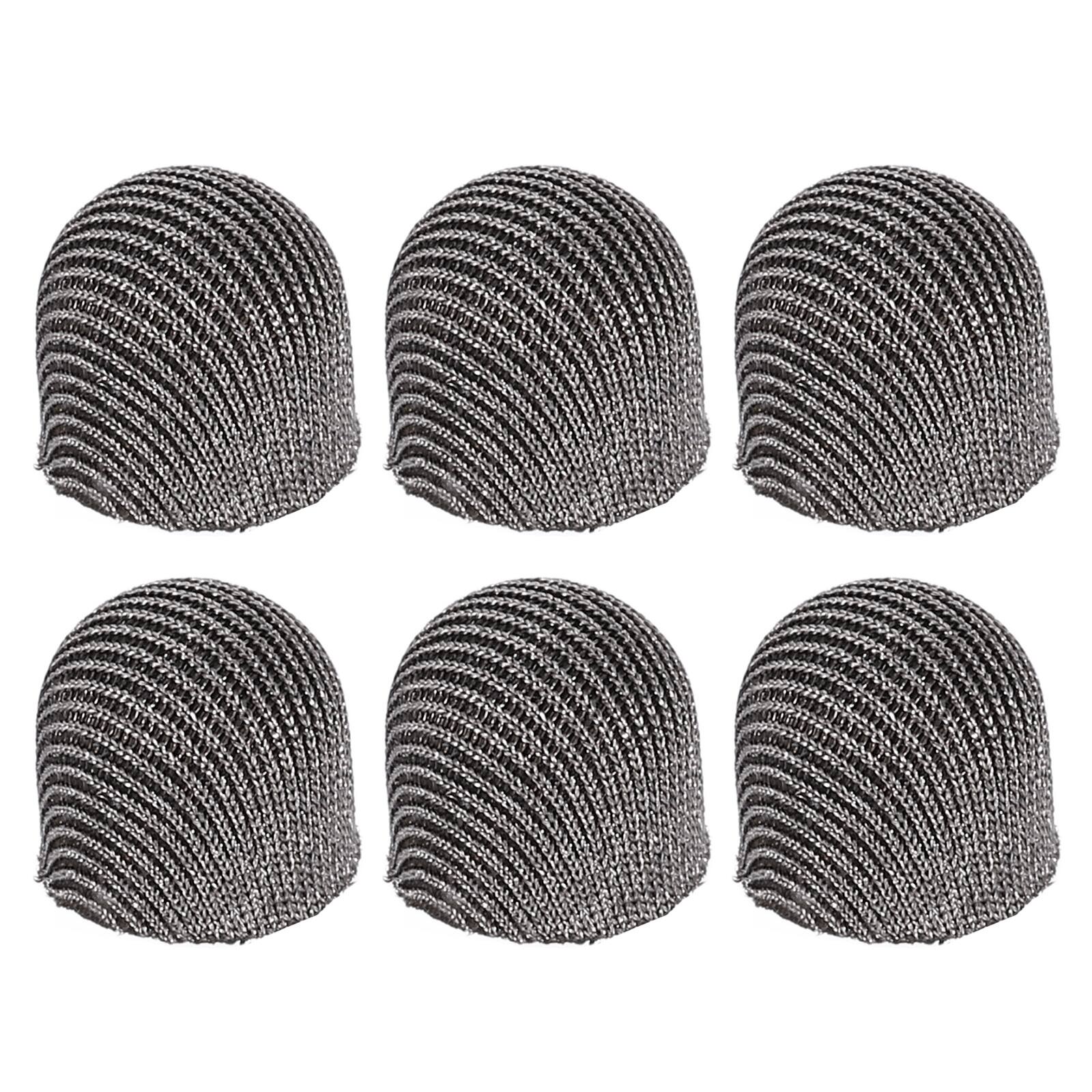 Front. Unique Bargains - 6pcs 7.5mm Mesh Fiber Replacement Tips for Capacitive Stylus Pen for Tablets Phones - Gray.