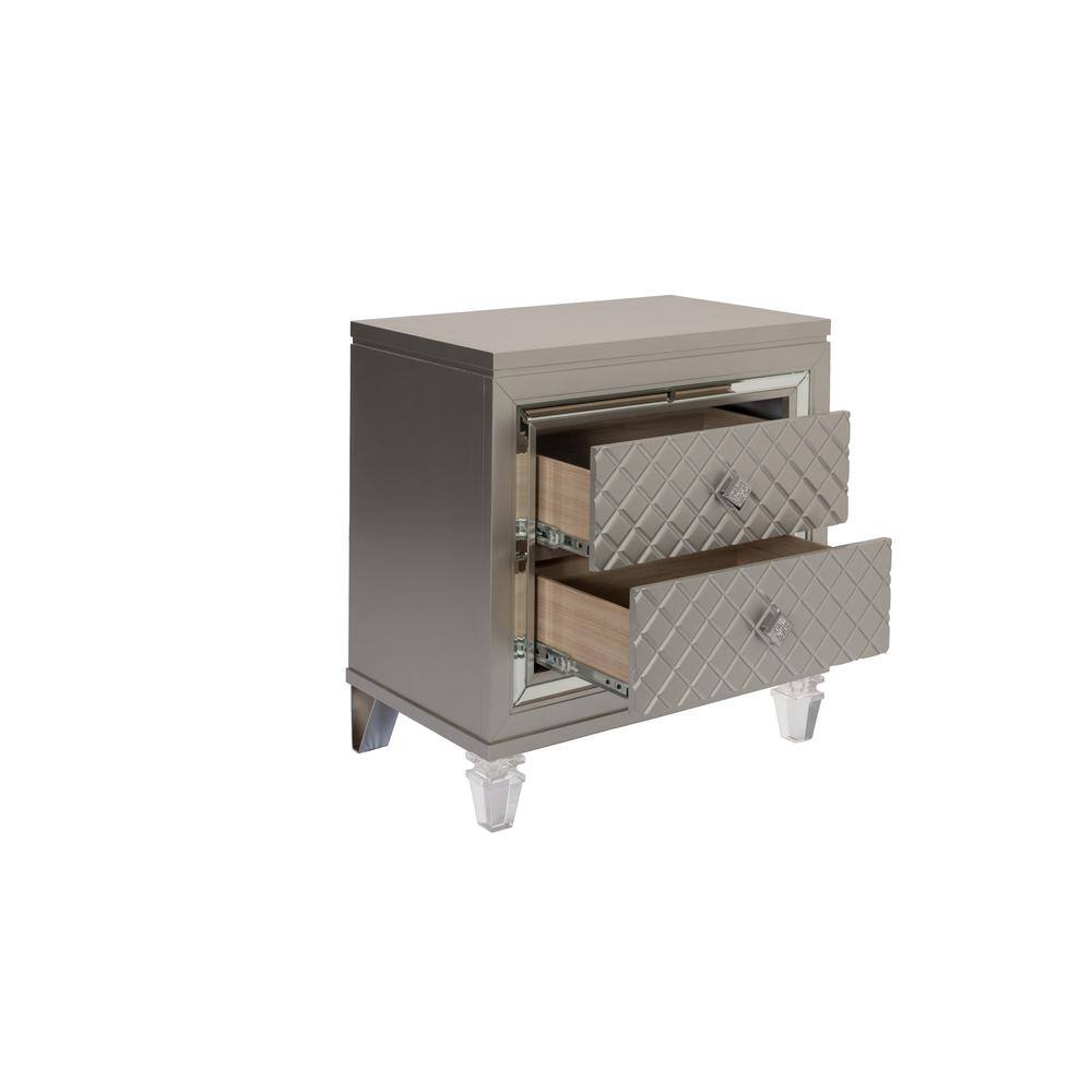 Alt View 1. Best Quality Furniture - Mirror with LED Lit Borders - Beige.