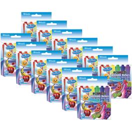 BAZIC Products - Washable Markers Scented 6 Per Pack 12 Packs - Yellow, Orange, Red, Green, Blue, Purple