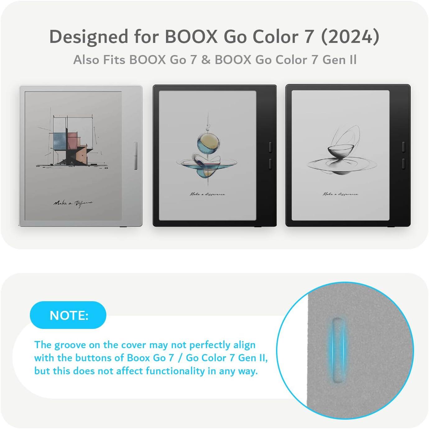 TUDIA SKN FLIP Designed for Onyx Boox Go 7 / Go Color 7 Case (Gen