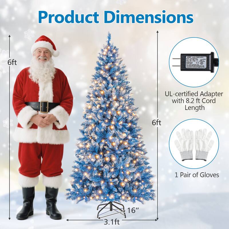 Product Dimensions

- 6ft
- UL-certified Adapter with 8.2 ft Cord Length
- 6ft
- 1 Pair of Gloves
- 16" 3.1ft