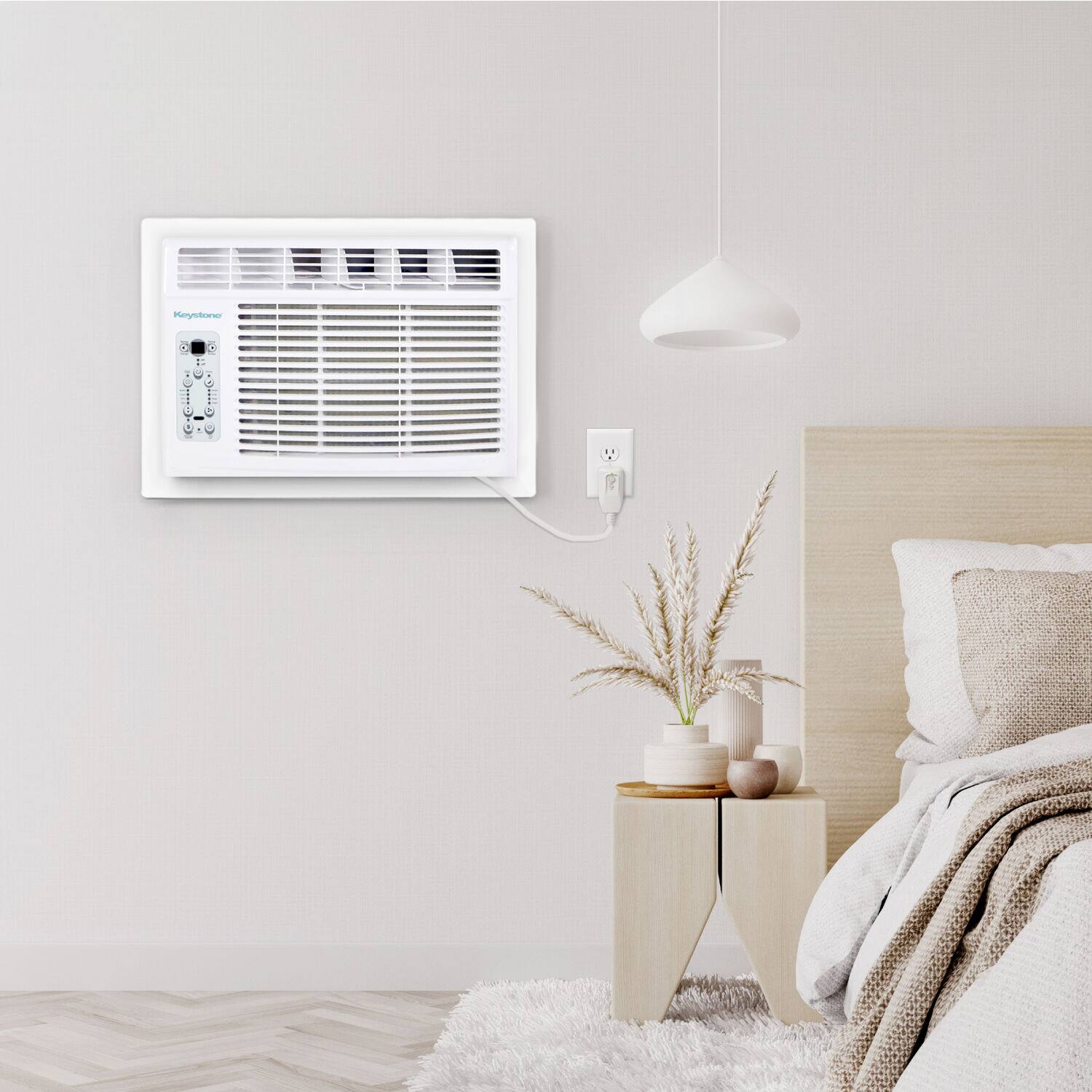 Alt View 17. Keystone - 8,000 BTU 115V Window/Wall Air Conditioner with 3,500 BTU Supplemental Heat Capability - White.