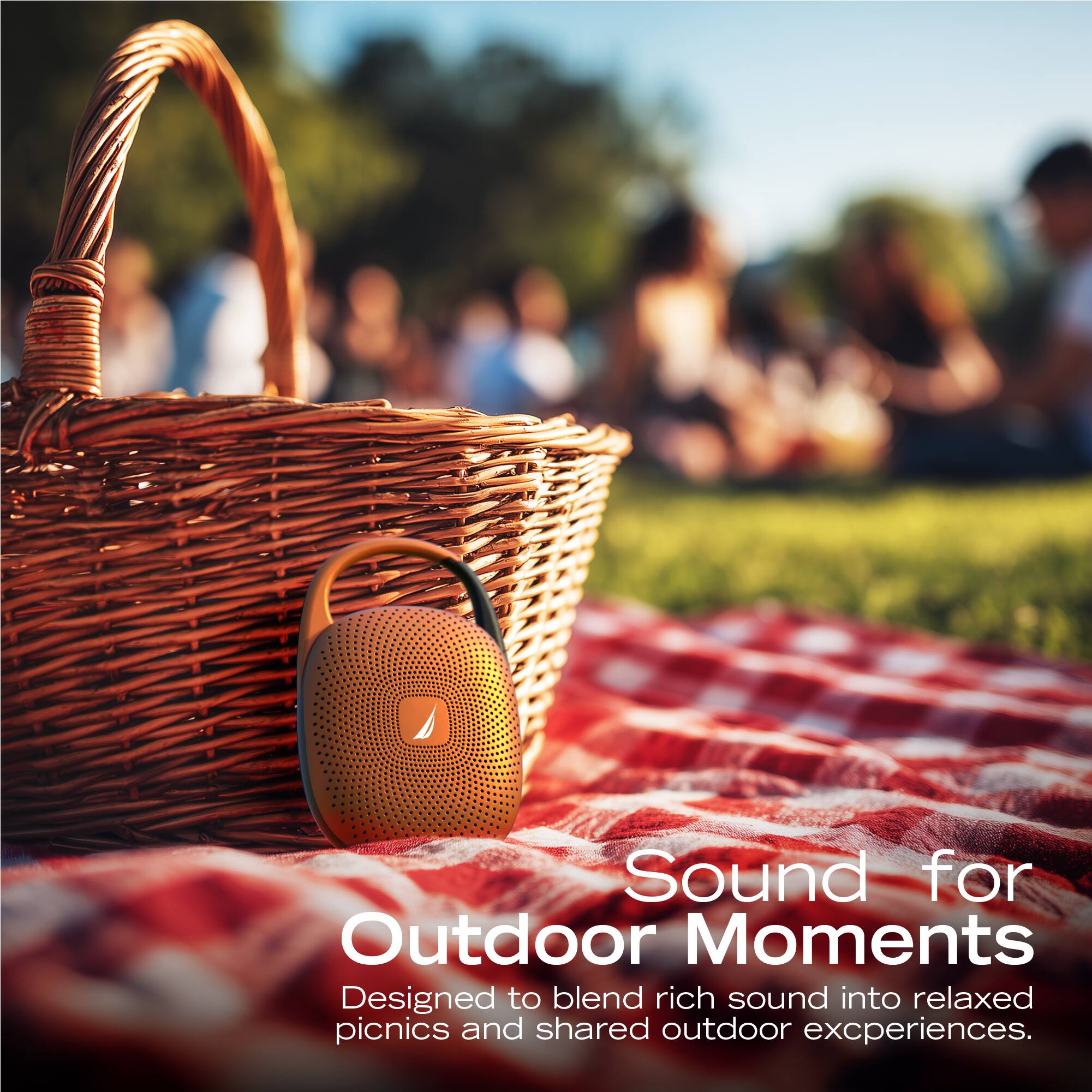Sound for Outdoor Moments  
Designed to blend rich sound into relaxed picnics and shared outdoor experiences.