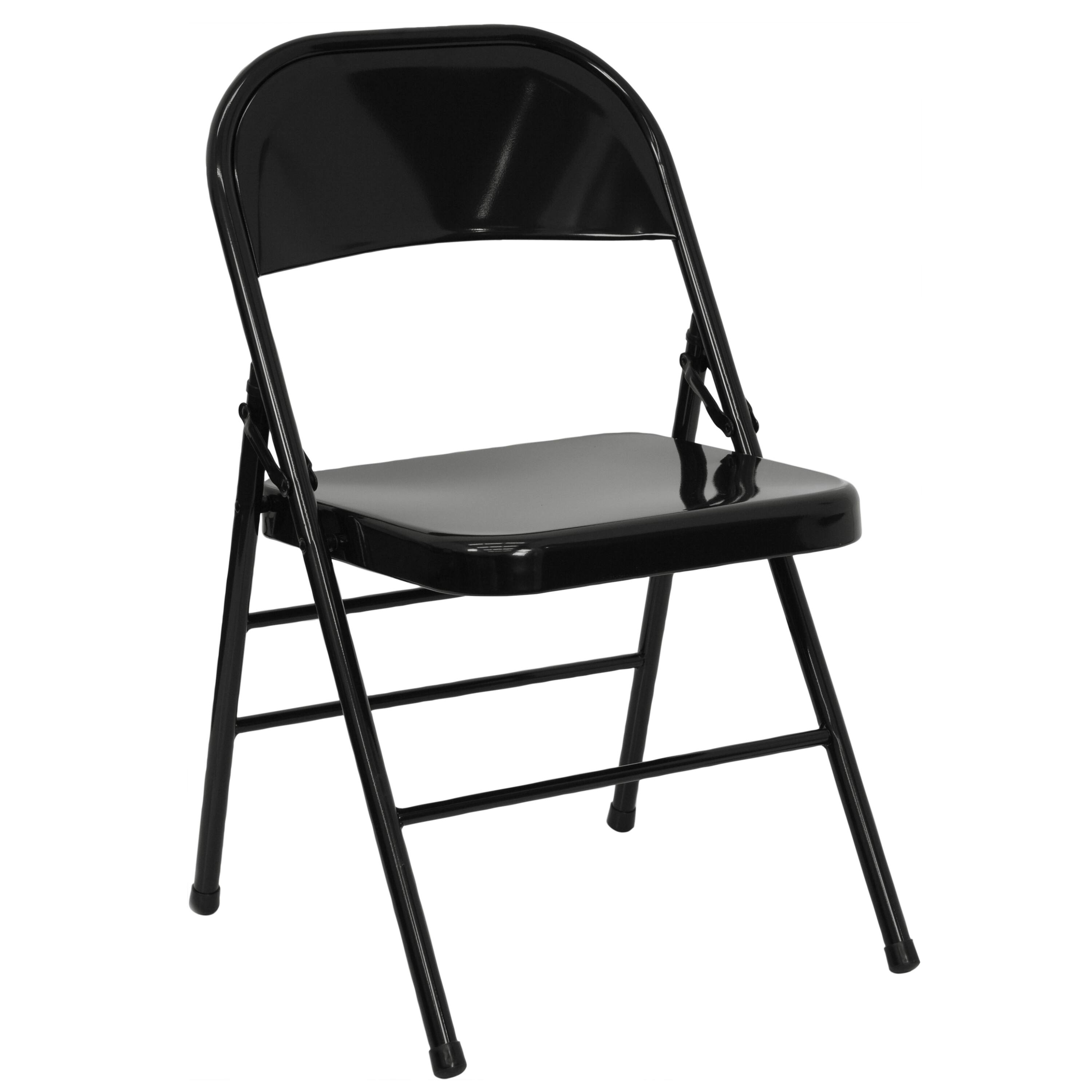 Alt View 9. Emma + Oliver - 2 Pack Home & Office Portable Party Events Steel Metal Folding Chair - Black.