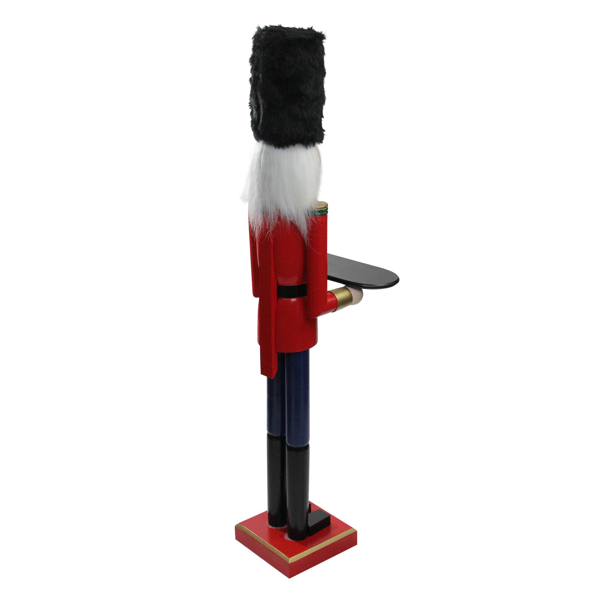 Alt View 2. Northlight - 48.25" Red and Black Christmas Butler Nutcracker with Tray - Red.