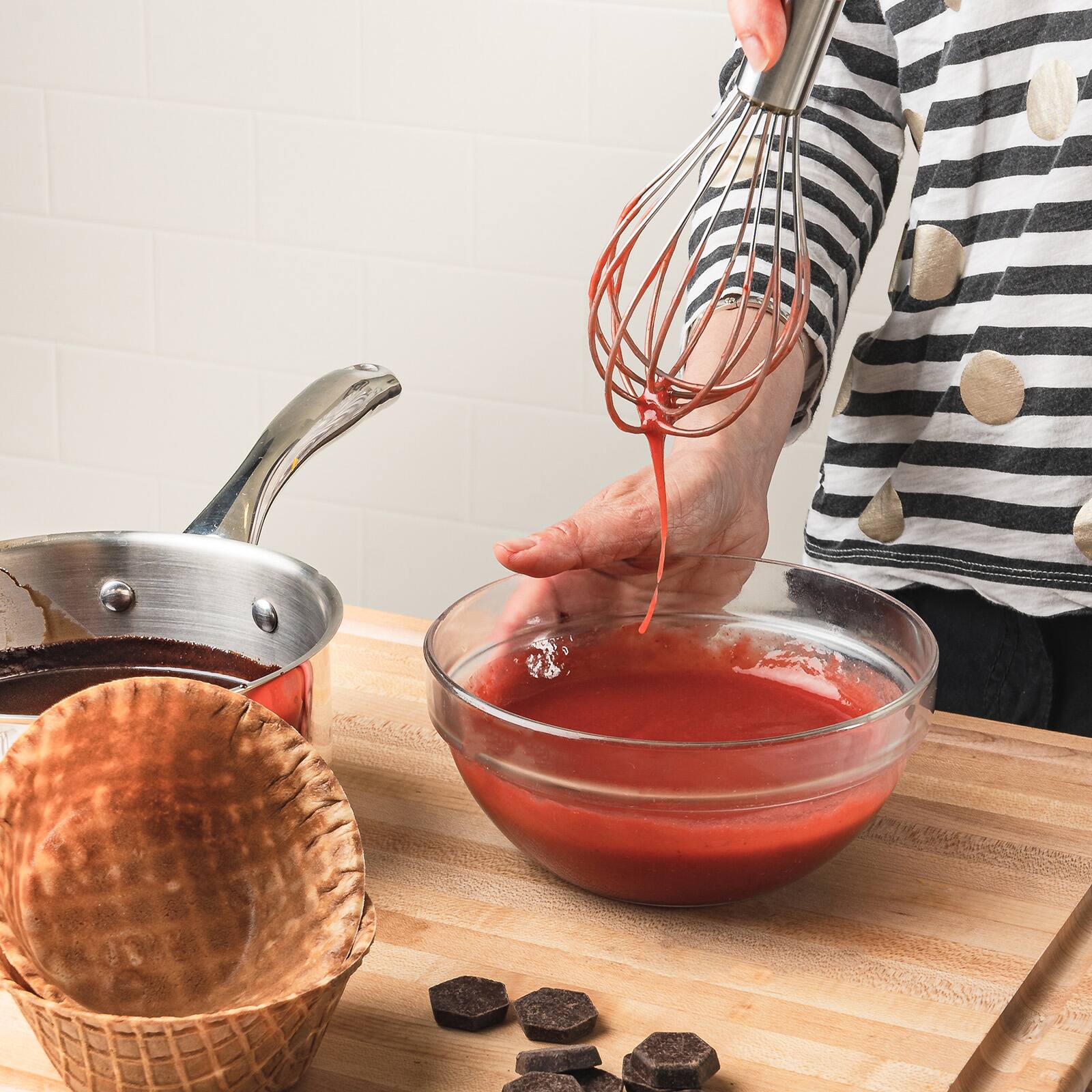 Alt View 3. Cuisipro - 10 Inch Silicone Balloon Whisk, Frosted - Silver.