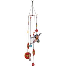Spoontiques - DC Comics Wonder Woman Metal Wind Chime Outdoor Garden Décor Backyard and Patio Decoration 17 inch