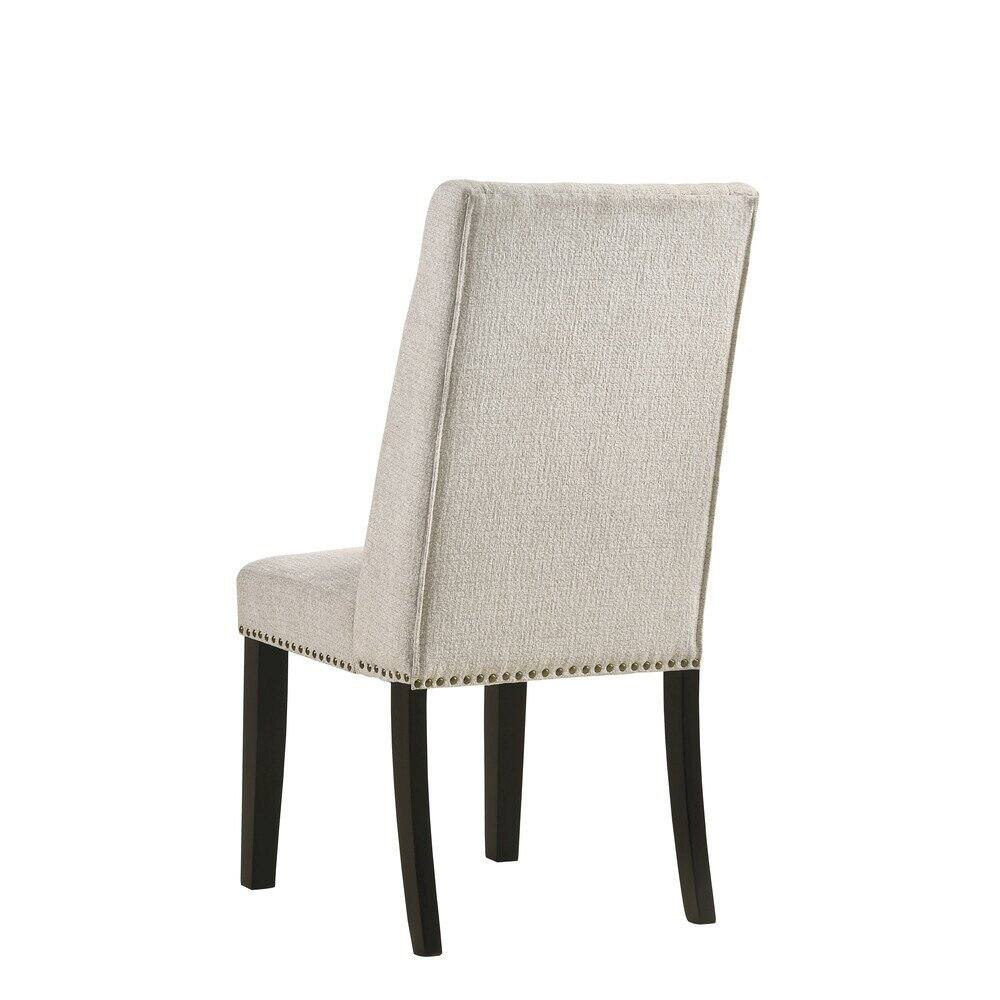 Alt View 2. Carolina Chair & Table - Alden Wood Top 36" Round Dining Table and 4 Laurant Upholstered Dining Chairs - Elm, Black.