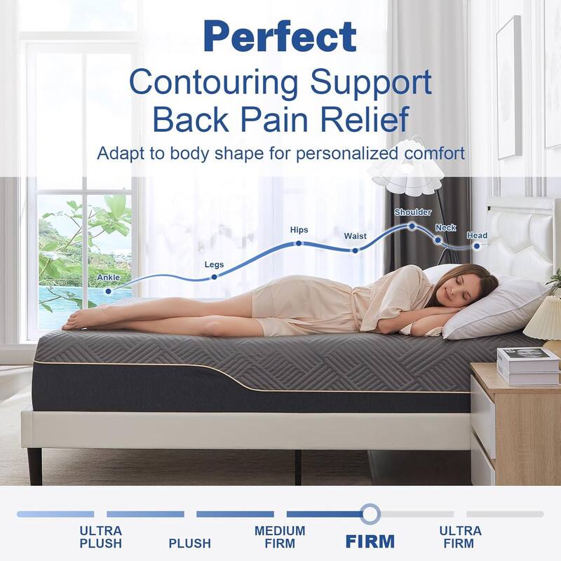 Perfect Contouring Support Back Pain Relief Adapt to body shape for personalized comfort

Hips
Waist
Shoulder
Neck
Head
Ankle
Legs

ULTRA PLUSH
PLUSH
MEDIUM
FIRM
FIRM
ULTRA FIRM