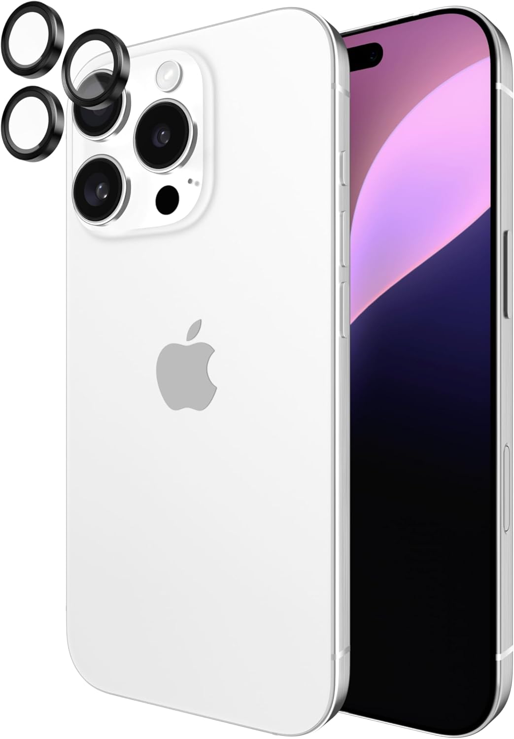 Angle. Case-Mate - Case-mate Camera Lens Protector for Apple iPhone 16 Pro / 16 Pro Max 20224| Picture Perfect Ultra High Clarity Glass - Black.