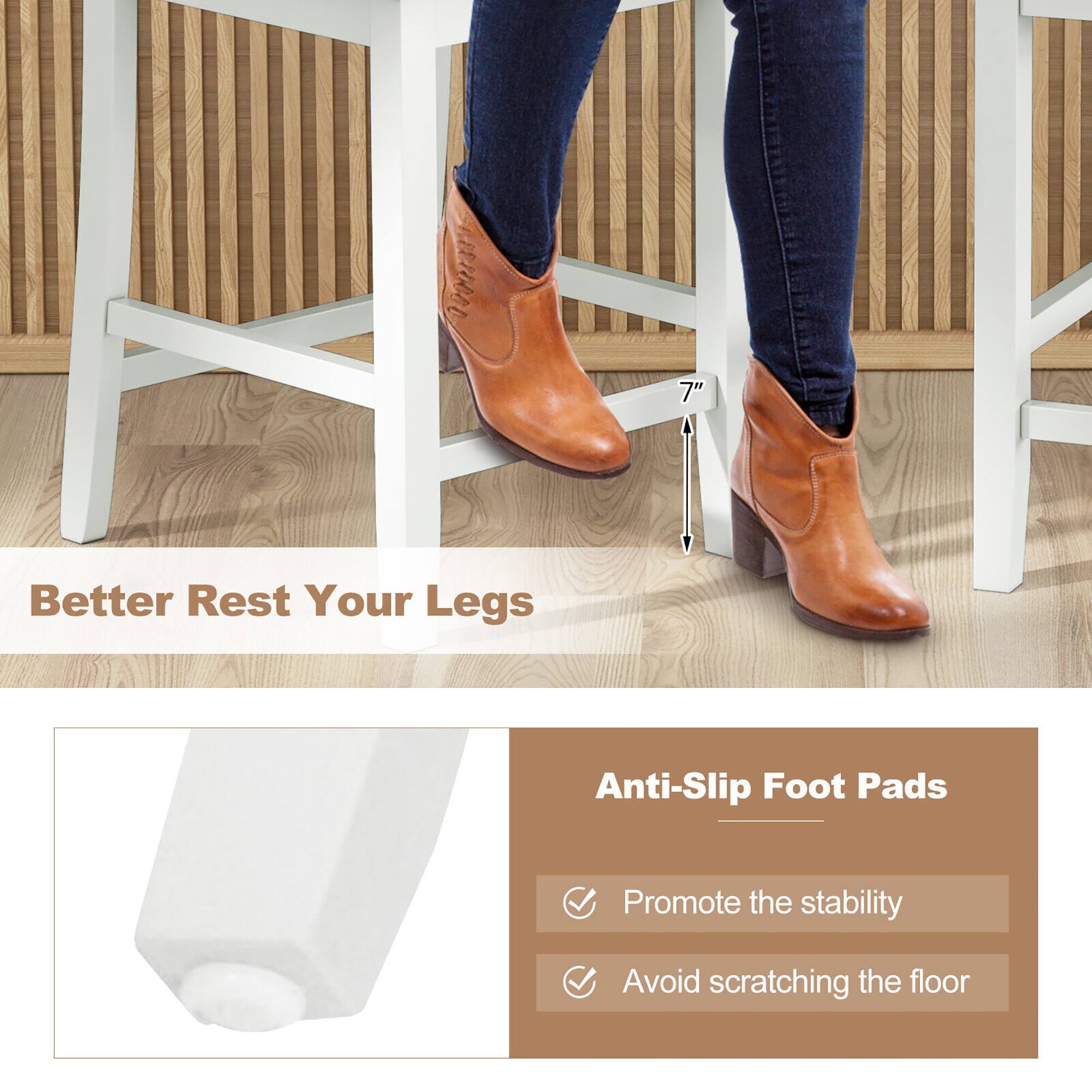 Better Rest Your Legs, Anti-Slip Foot Pads, Promote the stability, Avoid scratching the floor