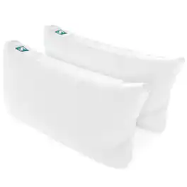 Sleepgram - Bed Support Sleeping Pillow with Cover, King Size, (2 Pack) - White