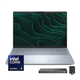 Dell - Plus 16" Touch Laptop,Intel Ultra 9 288V,32GB RAM,1TB SSD+1TB Dock Set,Copilot+ PC,Backlit KB,Wi-Fi 7,Win11Pro - Blue