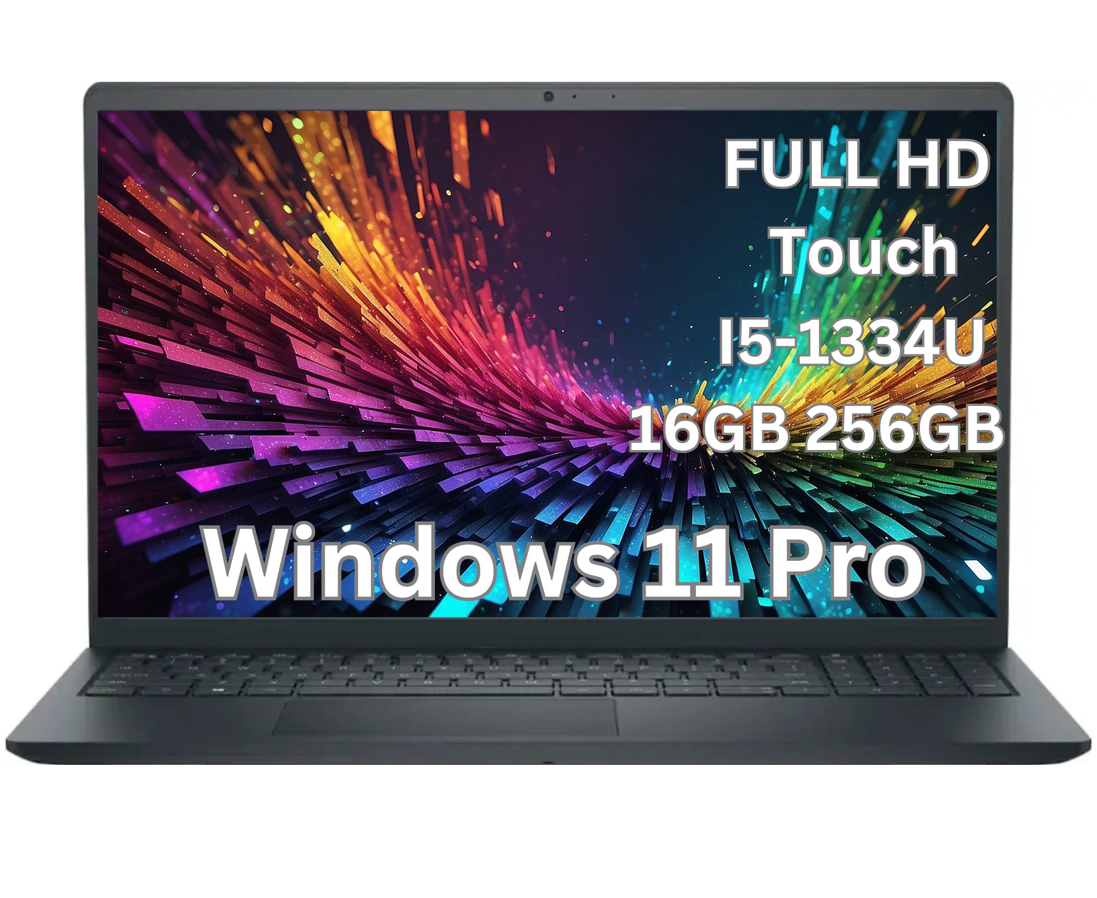 Dell - Upgraded - Inspiron 15 Laptop 13th Gen Business, 15.6" FHD Touchscreen, Intel Core i5-1334U, 16GB RAM, 256GB SSD, Windows 11 P - Black
