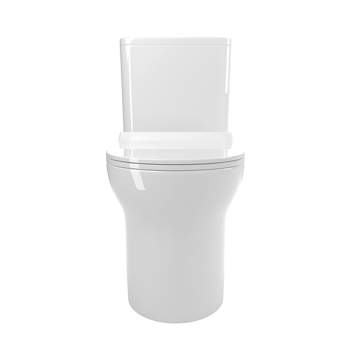 Alt View 2. Loheer - Loheer One Piece Elongated Toilet, Comfort Height, Dual Flush, White Ceramic - White.