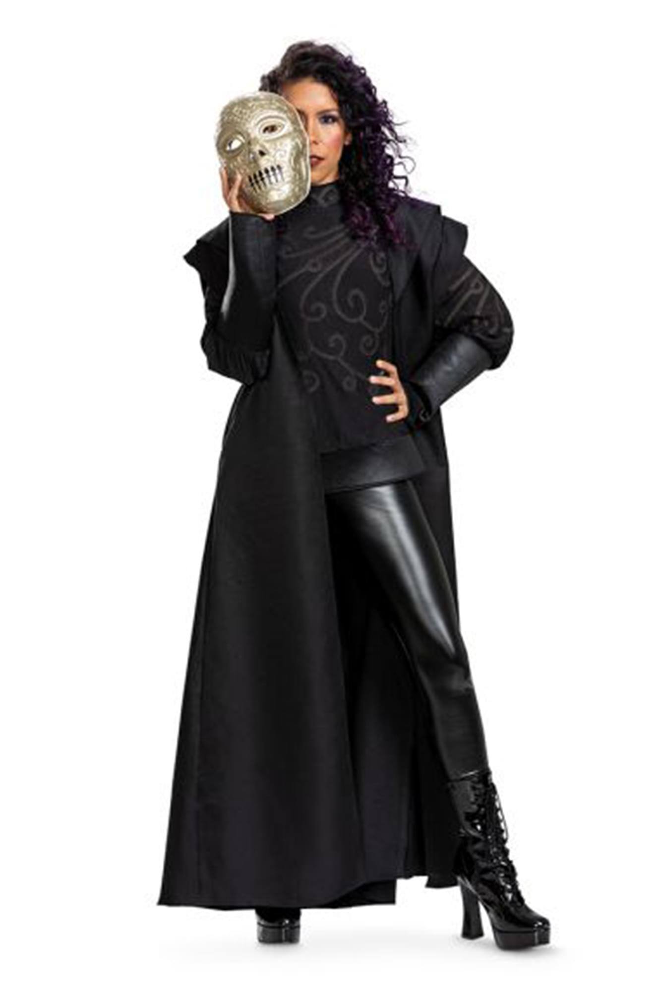Alt View 1. Disguise - Harry Potter Death Eater Deluxe Adult Costume | Large/ X-Large - Black.