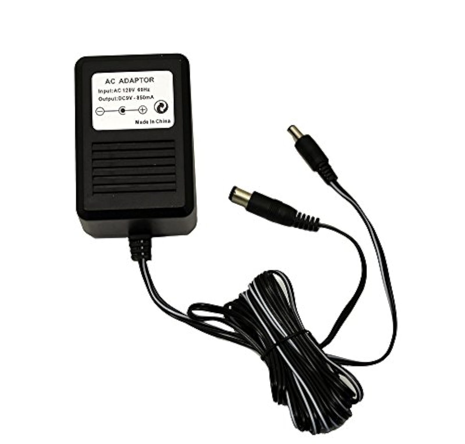 AC ADAPTOR
Input: AC 12V 60Hz
Output: DC5V 360mA
Made in China