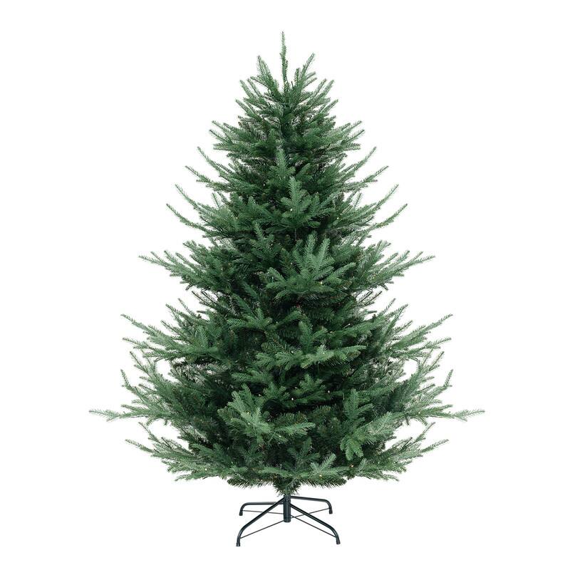 Alt View 3. WELLFOR - 6ft Pre‑lit Hinged Artificial Christmas Tree with 778 Branch Tips &240 LED Lights, Xmas Tree with for Holiday Decoration - Green.