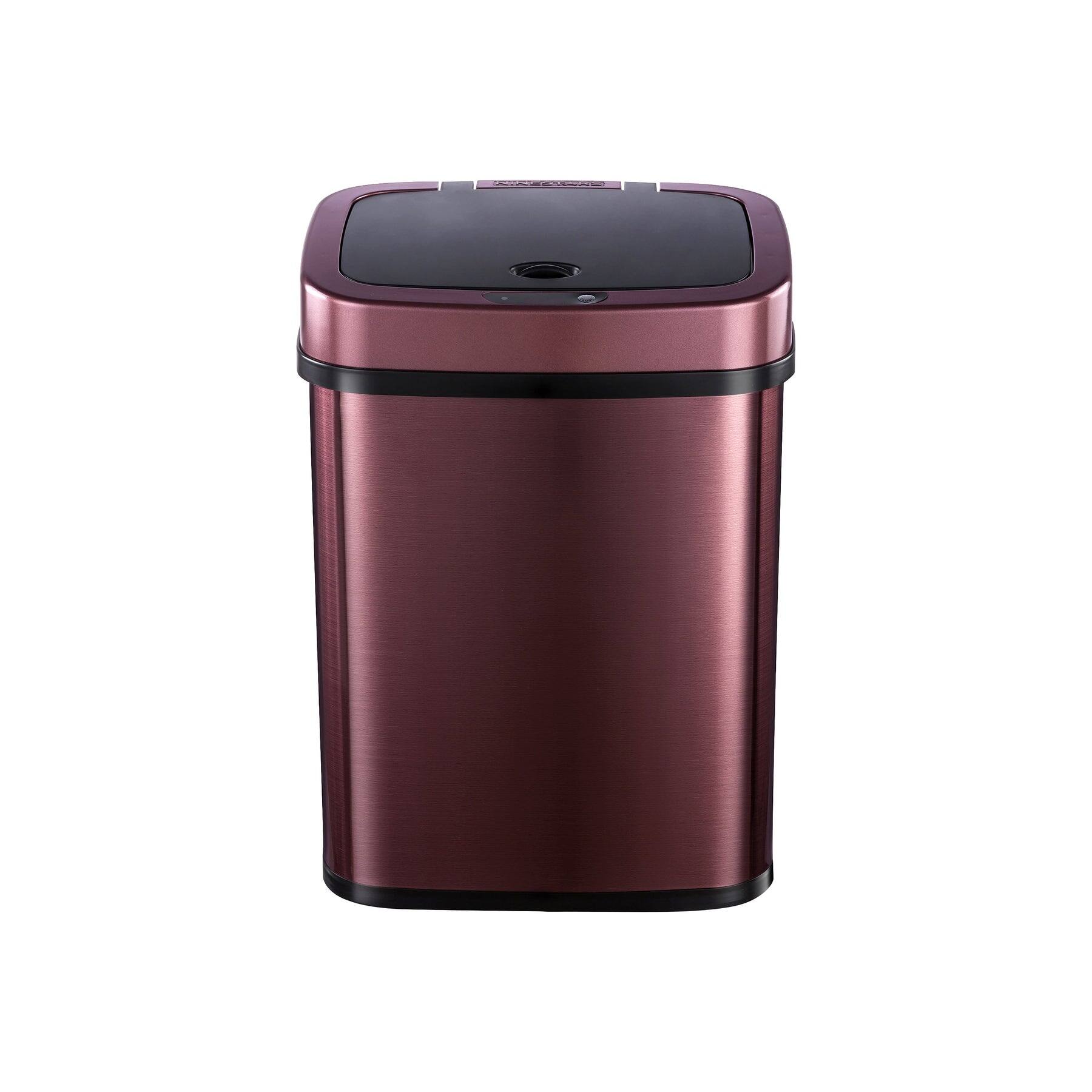 Nine Stars - Rectangular Motion Sensor Trash Can 3.2 Gallon ABS