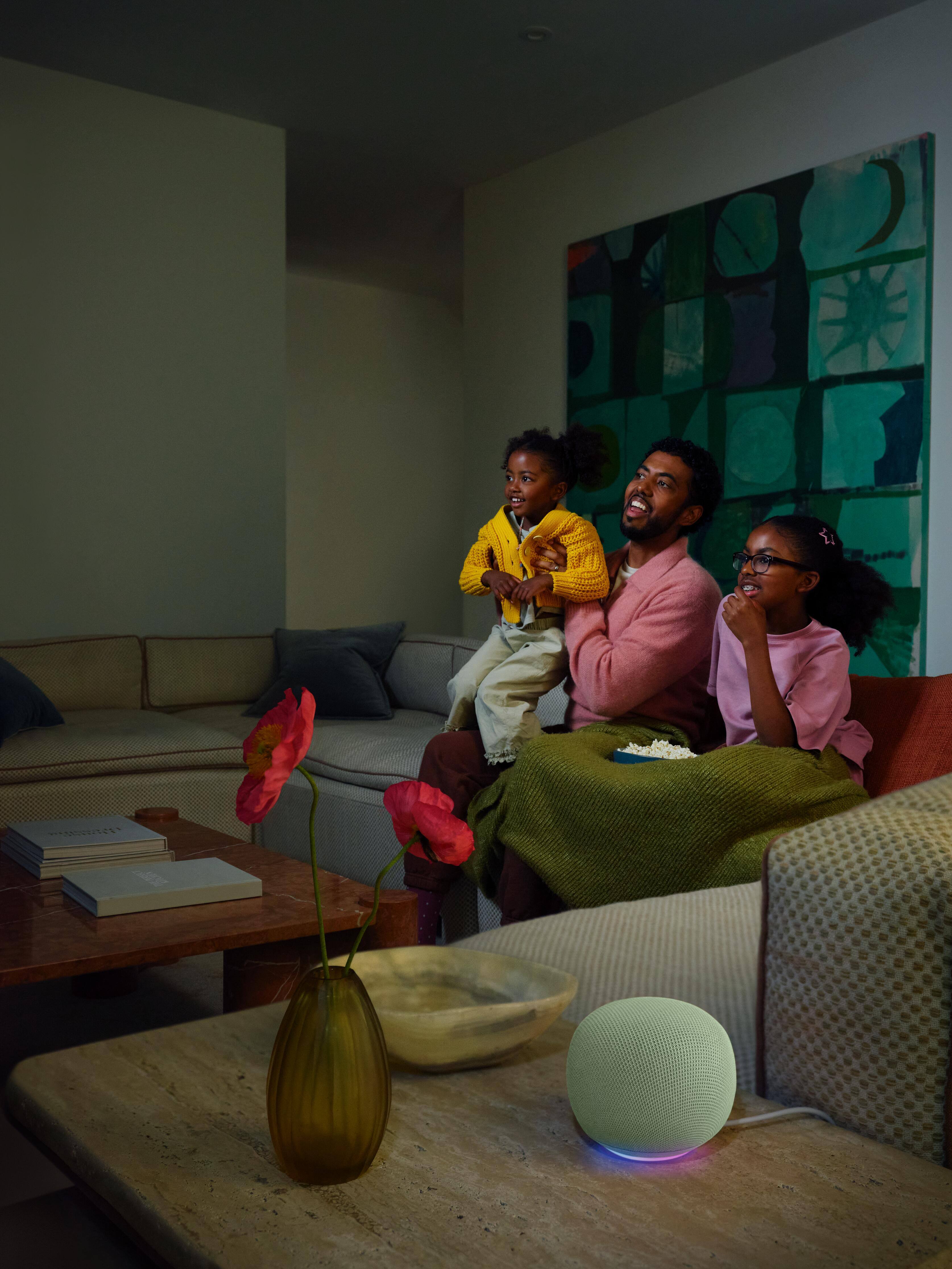 Alt View 9. Google - Home Speaker (Coming Spring 2026) - Smart Speaker with Gemini For Home Voice Assistant and 360-Degree Sound - Jade.