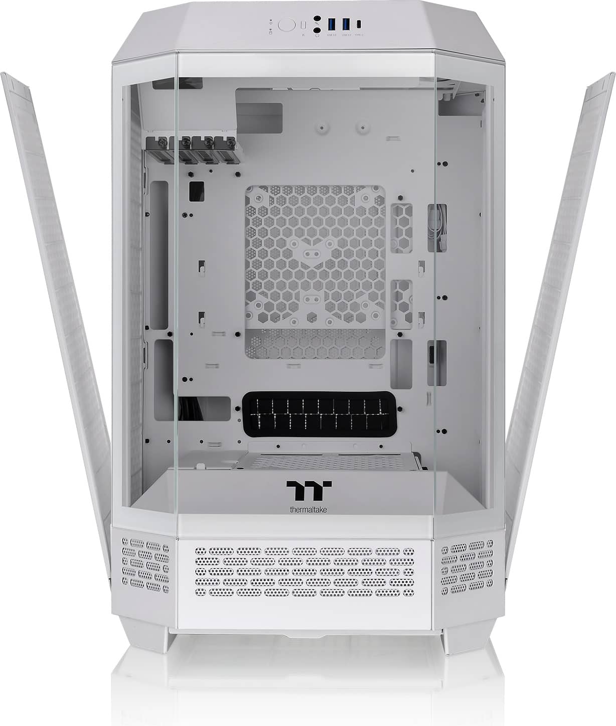 Alt View 12. Thermaltake - The Tower 300 Micro ATX PC Case - Snow.