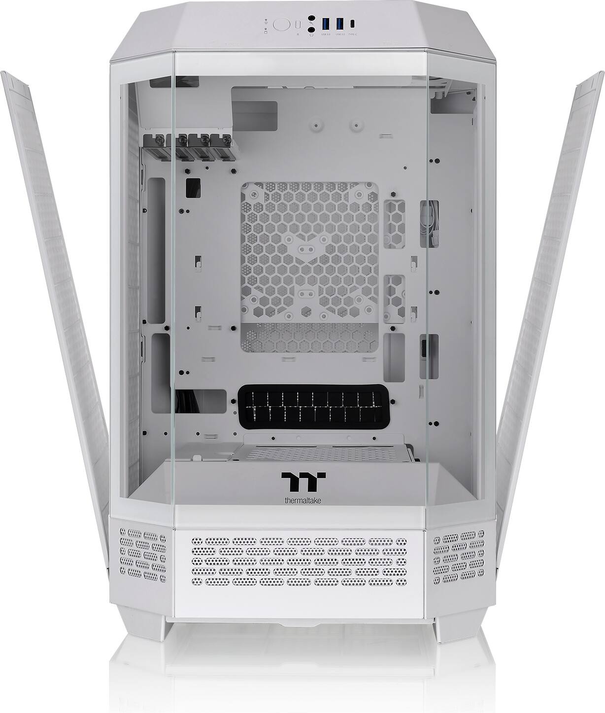 Alt View 12. Thermaltake - The Tower 300 Micro ATX PC Case - Snow.