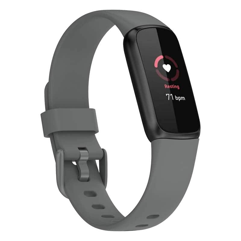 StrapsCo - Active Band Silicone Rubber Watch Strap For Fitbit Luxe (Short-Medium) - Gray