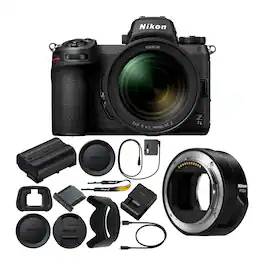 Nikon - Z7II Mirrorless Digital Camera with 24-70mm Lens and FTZ II Mount Adapter - Black