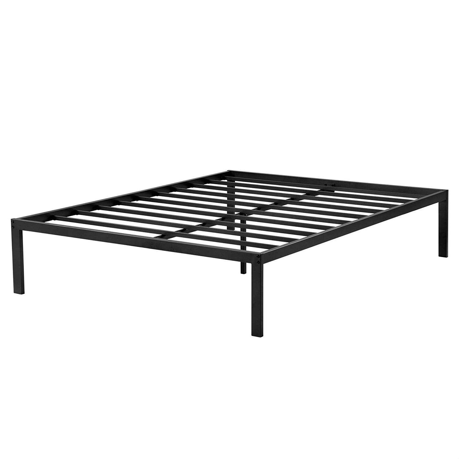 Hivvago - Queen size 16-inch High Heavy Duty Metal Platform Bed Frame - Black