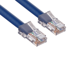 Cable Leader - Cat 6 Ethernet Cable, Non-Booted 24 AWG RJ45 Patch, Gigabit for Patch Panel, Switch, Server Rack, Router - Blue