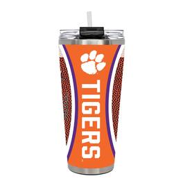 Great American Products - Clemson Tigers 32oz. Big Slim Game Ball Travel Tumbler - Brown