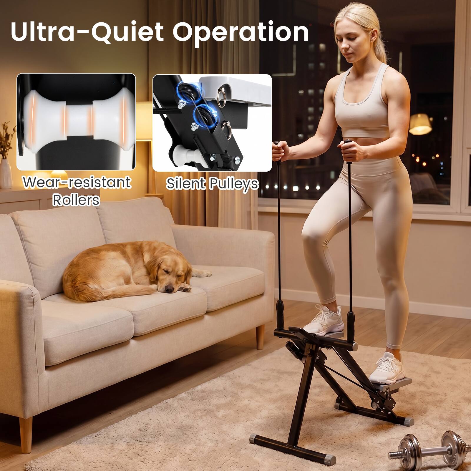 Ultra-Quiet Operation  
Wear-resistant Silent Pulleys Rollers
