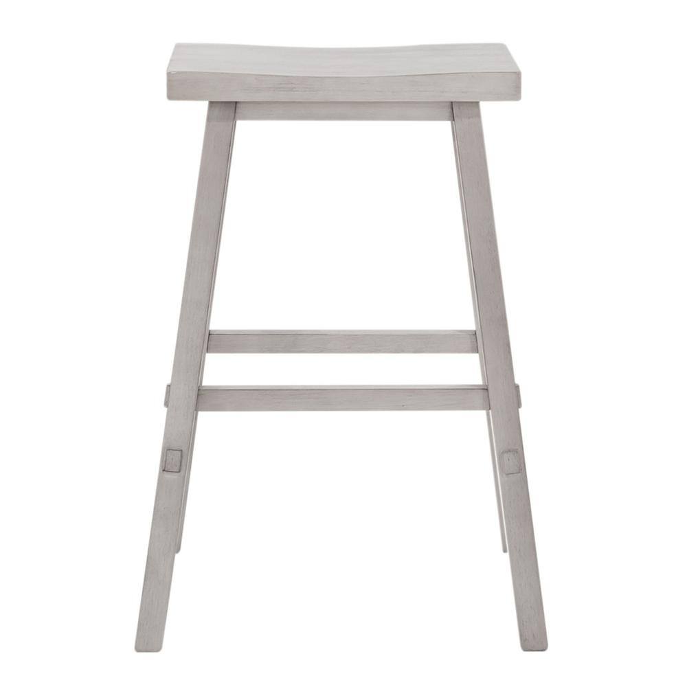 Left. Liberty Furniture Industries - Creations 30 Inch Sawhorse Stool- White in Various - Brown.