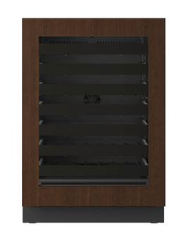 U-Line - 24"W. 5.1 Cu.Ft. Built-In Wine Refrigerator-Panel Ready Frame/Glass - Integrated Frame
